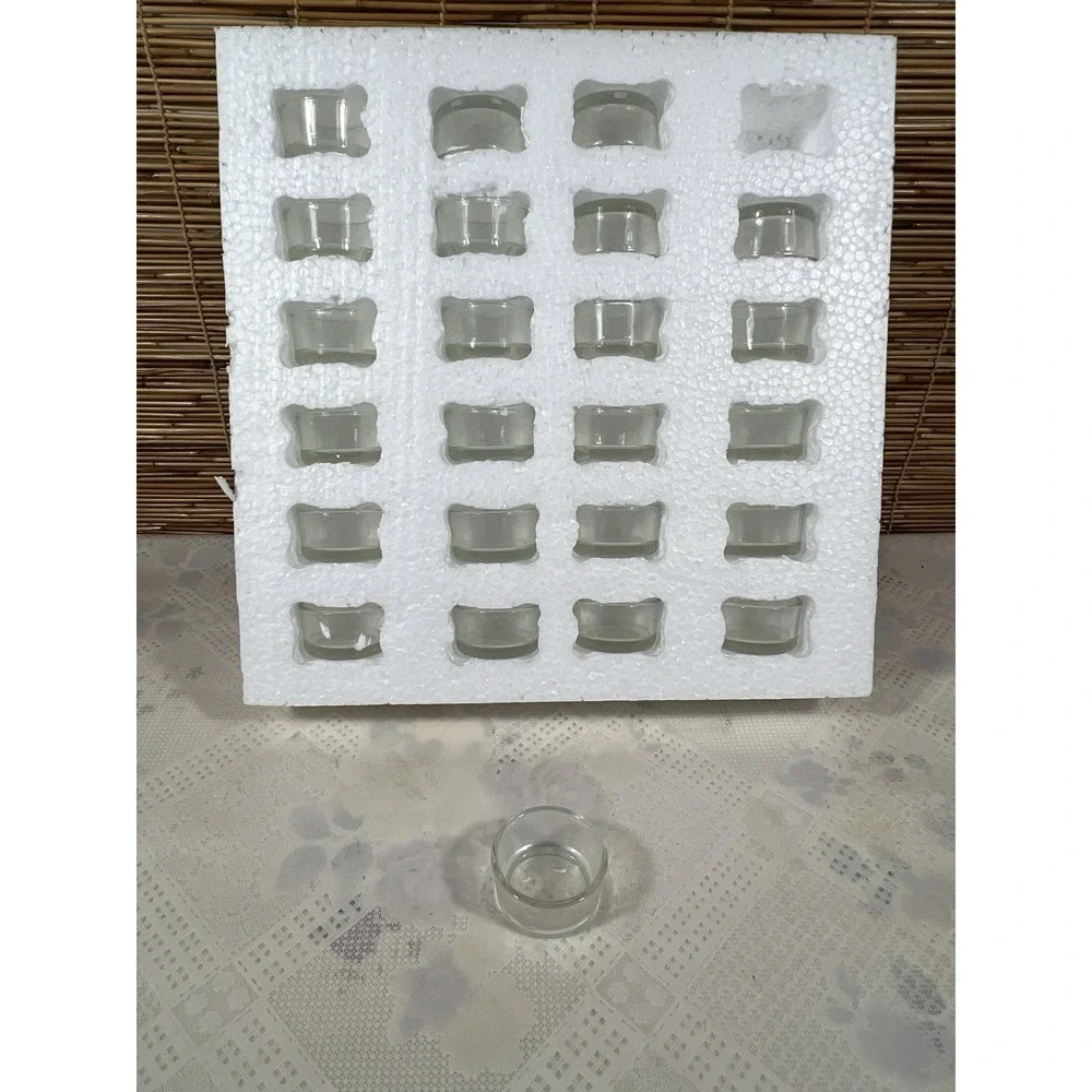 Juvale Glass Votive Candle Holders- Fits Standars Tealight Candles Pack Of 24‎